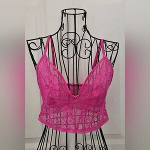 Aerie Bright Pink Paisley Style Bralette